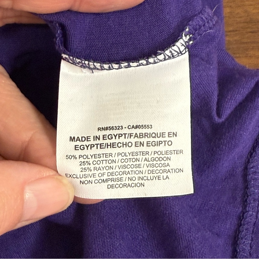 Nike Purple Logo Tee L | Slim Fit Activewear Shirt Casual Workout Top - Picture 5 of 7
